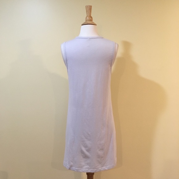 Lace Up Deep V Neck Sleeveless Knit Dress Putty - Picture 6 of 6